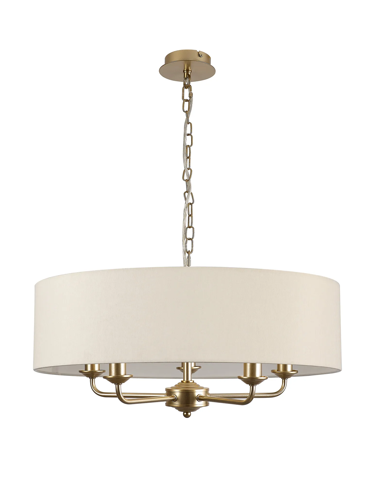 Banyan 60cm 5 Light Pendant Champagne Gold, Ivory Pearl DK0951  Deco Banyan CG IV